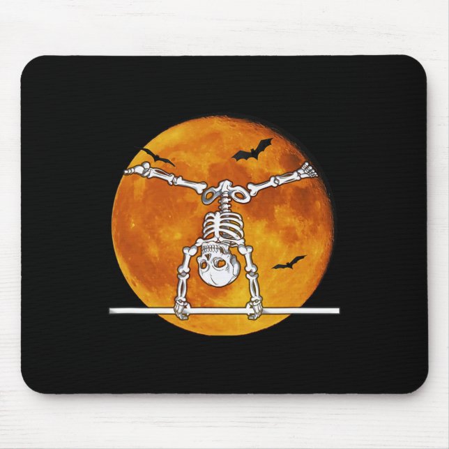 Skeleton Gymnastics Halloween Horizontal R  Mouse Pad (Front)