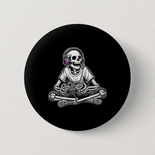 Skeleton Halloween  6 Cm Round Badge (Front)