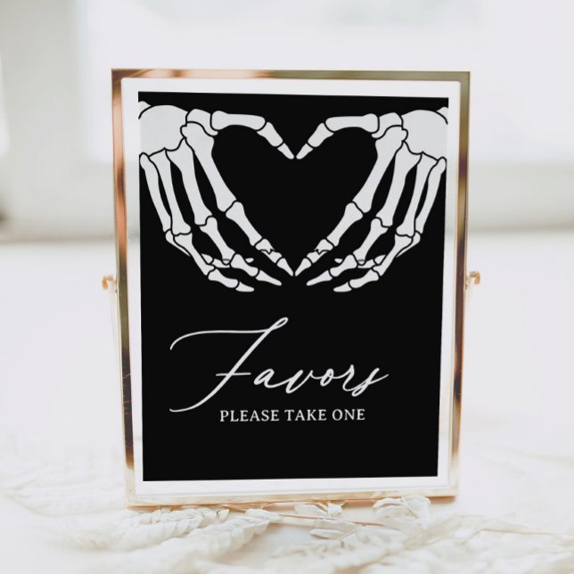 Skeleton Halloween Baby Shower Favours Sign (Creator Uploaded)