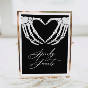 Skeleton Halloween Baby Shower Spooky Sweets Sign