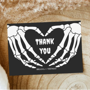 Skeleton Halloween Baby Shower Thank You Card