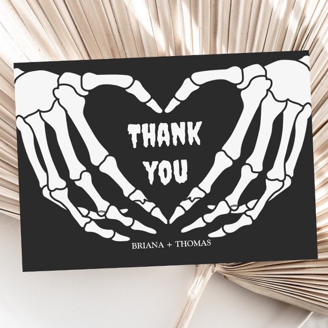 Skeleton Halloween Baby Shower Thank You Card (Creator Uploaded)