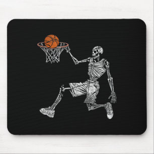 Skeleton Halloween Basketball Player Basketballer Mouse Pad