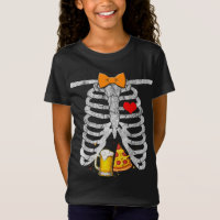 Skeleton Halloween Beer Pizza Funny Pregnancy Coup