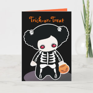 Skeleton Halloween Card for kids