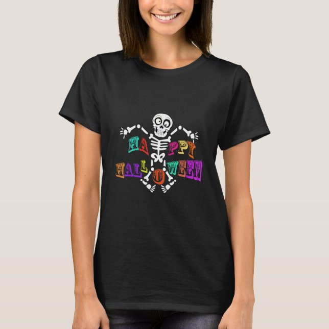 skeleton Halloween cool Halloween T-Shirt (Front)