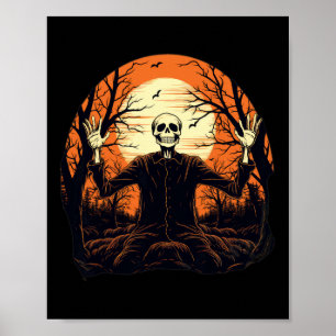 Skeleton Halloween For Men Women Poster