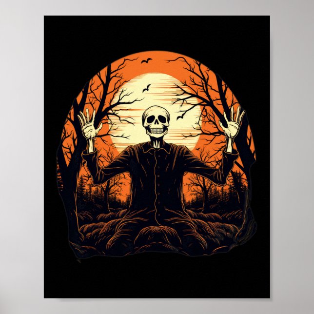 Skeleton Halloween For Men Women  Poster (Front)