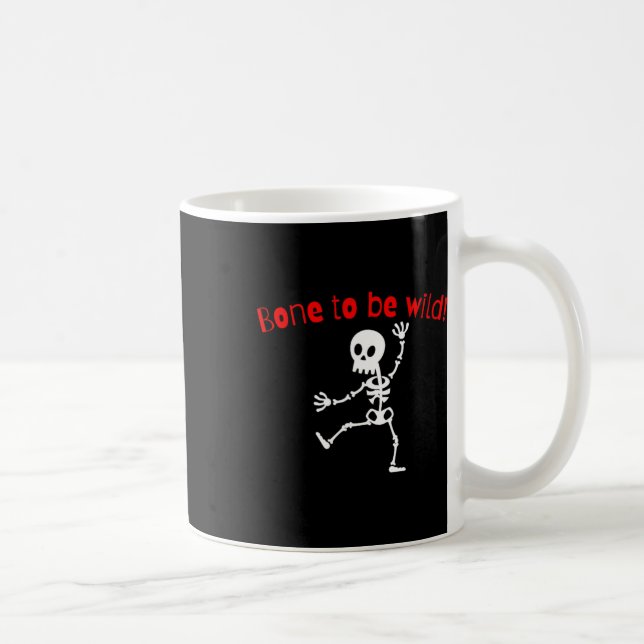 Skeleton Halloween Funny Bone Wild  Coffee Mug (Right)