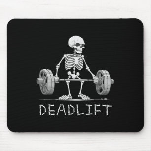 Skeleton Halloween Funny Weight Lifting Costume  Mouse Pad
