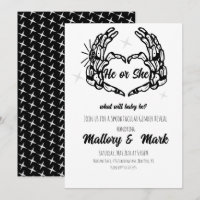 Skeleton Halloween He or She Gender Reveal Party