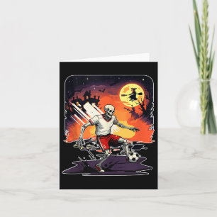 Skeleton Halloween Horror Costume Soccer Player Lo Card