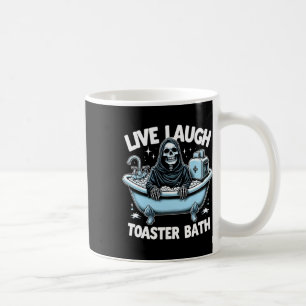 Skeleton Halloween Live Laugh Toaster Bath Design Coffee Mug