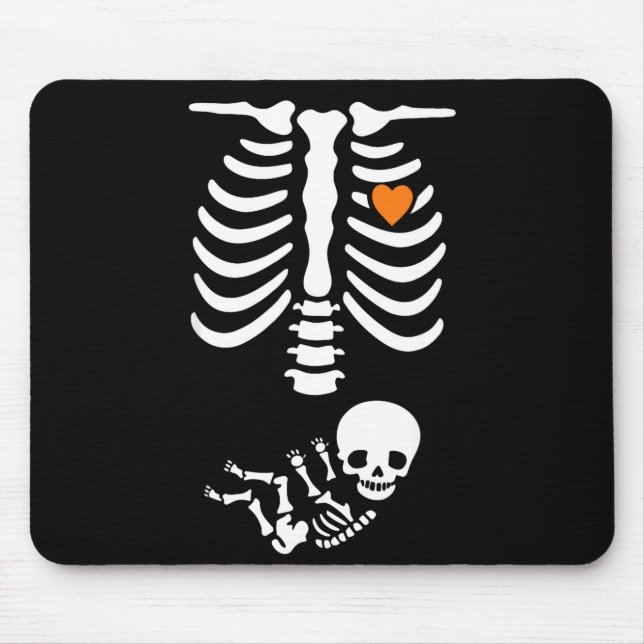 Skeleton Halloween Maternity Funny Pregnancy 2025  Mouse Pad (Front)