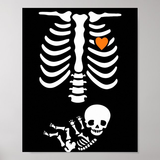 Skeleton Halloween Maternity Funny Pregnancy 2025  Poster (Front)