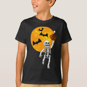 Skeleton Halloween Men Boys Baseball Halloween 1 T-Shirt