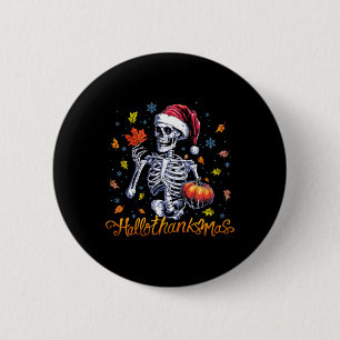 Skeleton Halloween Mery Christmas Happy Hallothank 6 Cm Round Badge