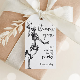 Skeleton Halloween Party Gift Tags