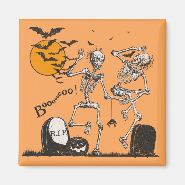 Skeleton Halloween party Magnet (Front)