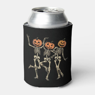Skeleton Halloween Pumpkin Fall Spooky Season Can Cooler
