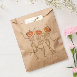 Skeleton Halloween Pumpkin Fall Spooky Season  Favour Bags