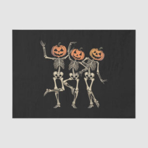 Skeleton Halloween Pumpkin Fall Spooky Season  Tissue Paper