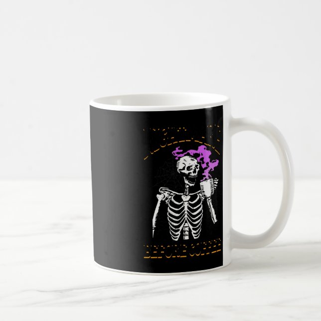 Skeleton Halloween Spooky Season Tee Nightmare Bef Coffee Mug (Right)