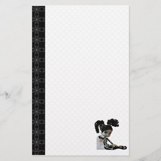 Skeleton Halloween Stationary Stationery (Front)
