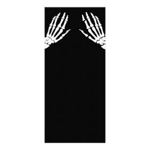 Skeleton hand bones rack card