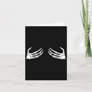 Skeleton Hand Breast Funny Halloween Costume Spook Card