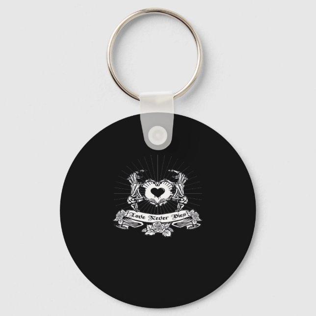 Skeleton Hand Design Classic Key Ring (Front)