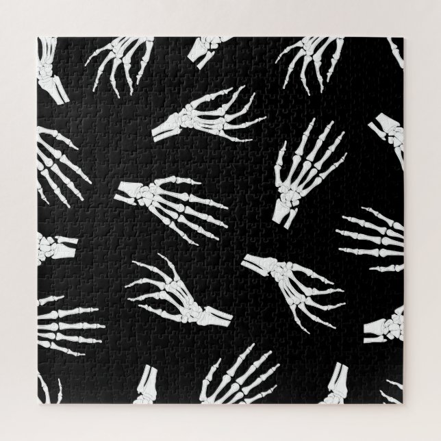Skeleton hand: Halloween bones pattern. Jigsaw Puzzle (Vertical)