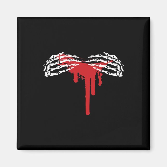 Skeleton Hand Halloween Costume Scary Goth Gothic  Magnet (Front)