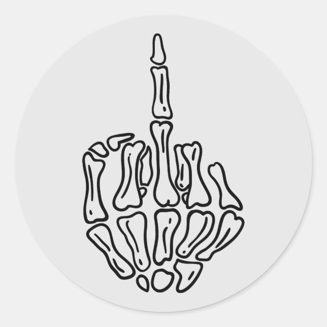 Skeleton Hand Halloween Sticker Design (Front)