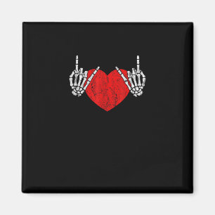 Skeleton Hand Heart And Roll, Valentines Halloween Magnet