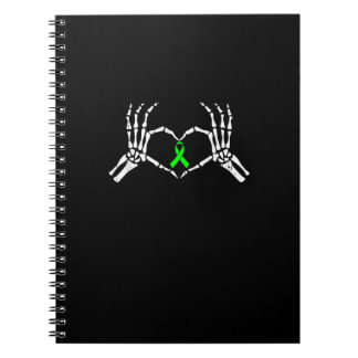 Skeleton Hand Heart Awareness Ribbon Notebook