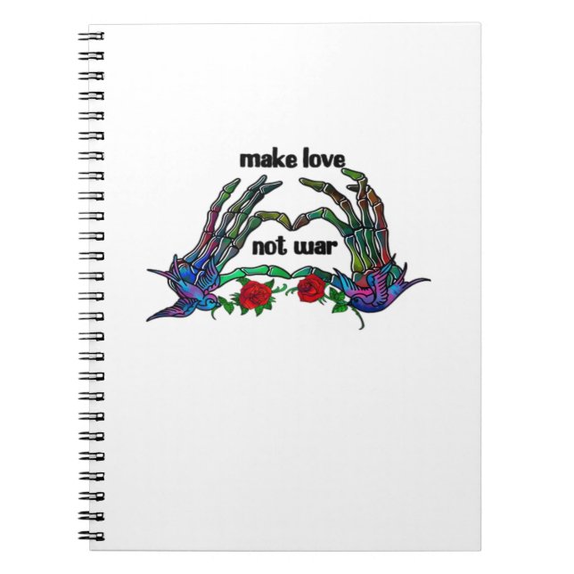 Skeleton Hand Heart Design Notebook (Front)