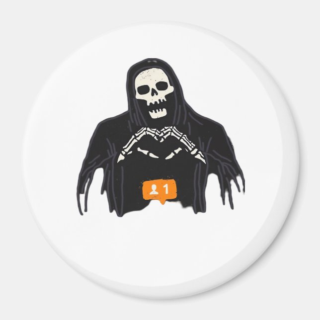 Skeleton Hand Heart Follower Classic Style Magnet (Front)