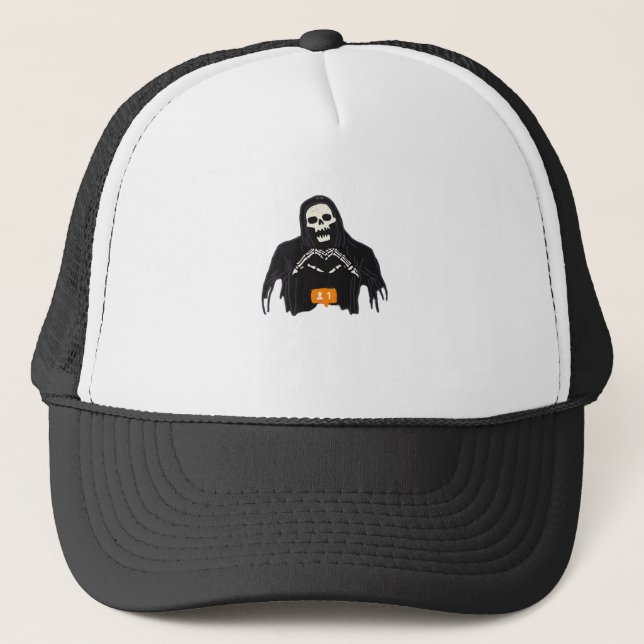 Skeleton Hand Heart Follower Classic Trucker Hat (Front)