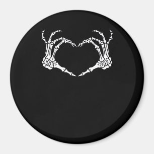 Skeleton Hand Heart Halloween Design Magnet