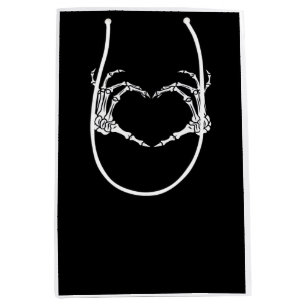 Skeleton Hand Heart Halloween Design  Medium Gift Bag