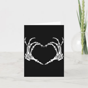 Skeleton Hand Heart Halloween Funny Bones Love Card