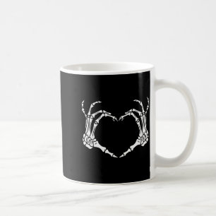 Skeleton Hand Heart Halloween Funny Bones Love Coffee Mug