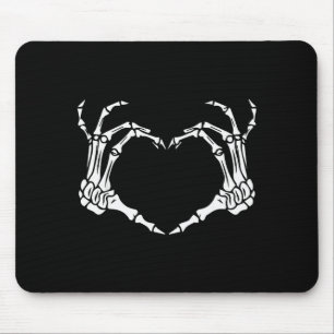 Skeleton Hand Heart Halloween Funny Bones Love  Mouse Pad