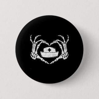 Skeleton Hand Heart Lazy Halloween Costume Funny 6 Cm Round Badge