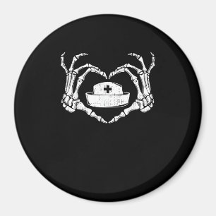Skeleton Hand Heart Lazy Halloween Costume Funny N Magnet