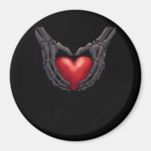 Skeleton Hand Heart Magnet