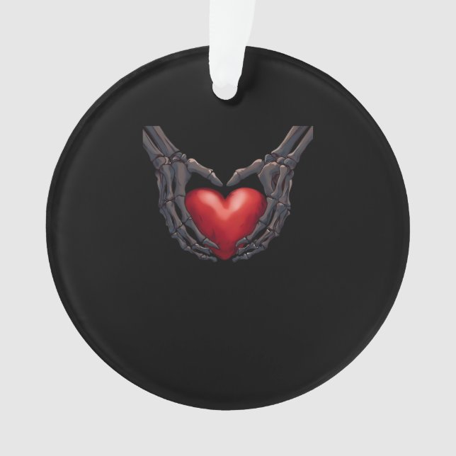 Skeleton Hand Heart Ornament (Front)
