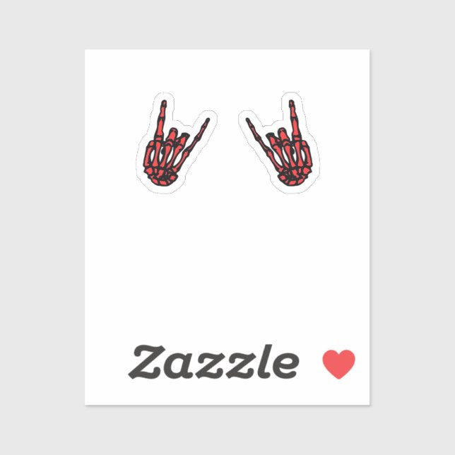 Skeleton Hand Heart Roll & Red Classic  (Sheet)