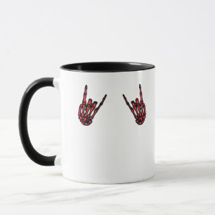 Skeleton Hand Heart Roll Red Classic Look Mug